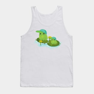 father and son cute frogs Tank Top